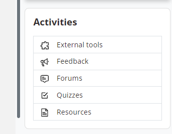 Image shows activity block.